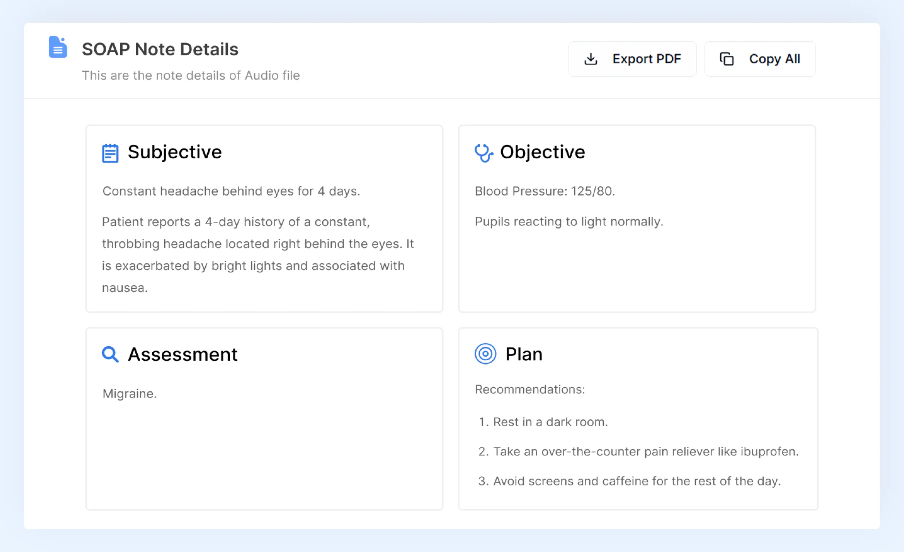 SOAP Note Clinical Documentation